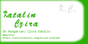 katalin czira business card